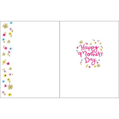 Gina B Designs Mother's Day card Mom Flower Border Greeting Card