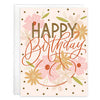 Gina B Designs Birthday Card Sweet Flowers/Dots Greeting Card