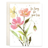 Gina B Designs Sympathy card Pink Orange Yellow Stems Greeting Card