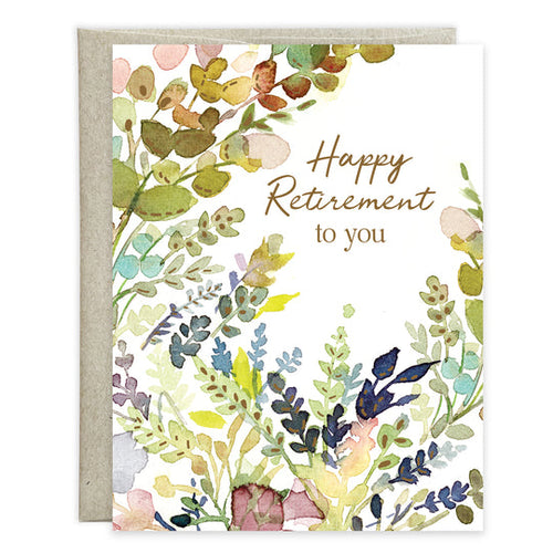 Gina B Designs Retirement card Leaves & Foliage Greeting Card