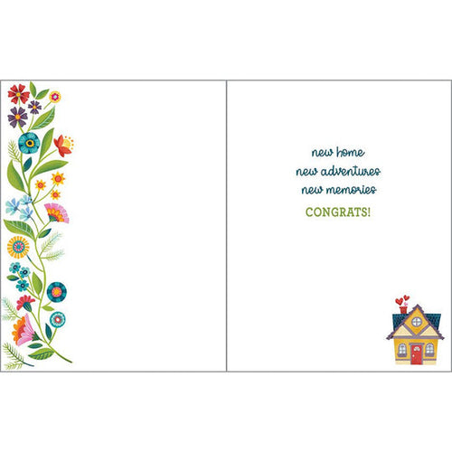 Gina B Designs New Home card New Home in Bloom Greeting Card
