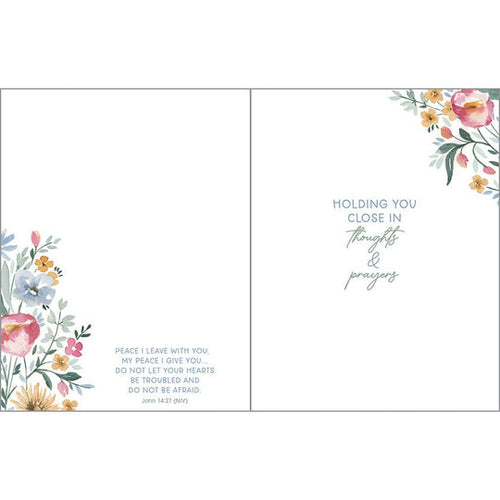 Gina B Designs Sympathy Card Pray Flowers {with scripture} Greeting Card