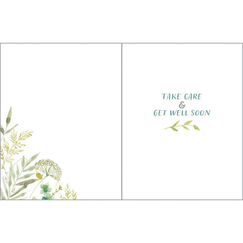 Gina B Designs Get Well Card Relaxing Greens Greeting Card