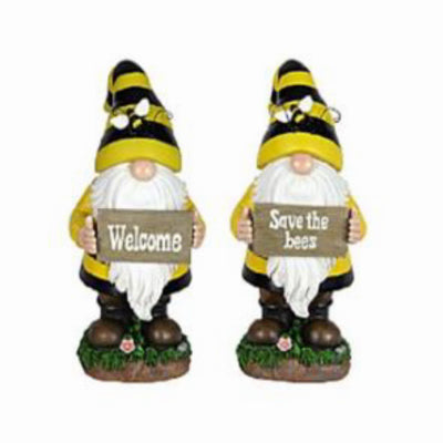 Moonrays Solar LED Gnome Beekeeper Statue