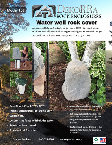 Dekorra Mock Rock® Artificial Rock Model 107 15″L x 14″W x 23″H