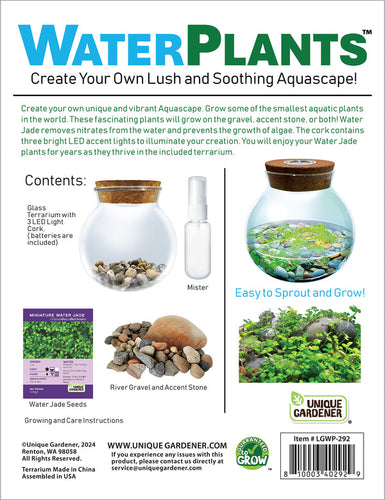 Unique Gardener WaterPlants Grow Lush Aquatic Plants from Seed! Thrives With Minimal Care