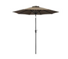Four Seasons Courtyard 9 Ft. Steel Tilt/Crank Taupe Market Patio Umbrella