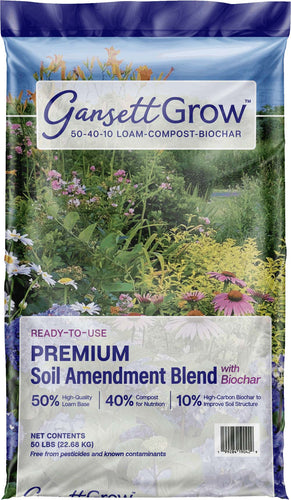 Quonset Soil Solutions GansettGrow™ 50-40-10 Loam-Compost-Biochar Premium Soil Amendment Blend