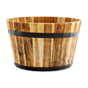 Syndicate Round Wood Barrel Planter 21