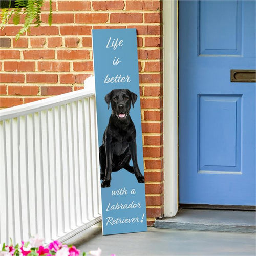 Evergreen Porch Leaner, Labrador Retriever 46H