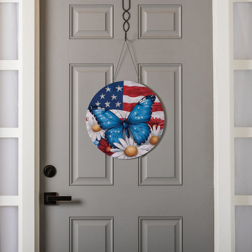 Evergreen Patriotic Butterfly PVC Door Décor 16D