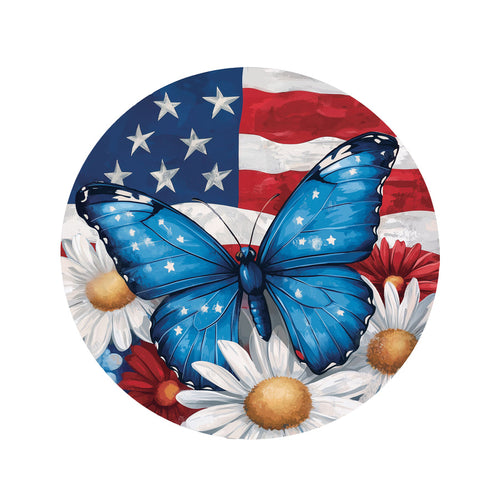 Evergreen Patriotic Butterfly PVC Door Décor 16D