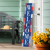 Evergreen American Classic Stars & Stripes Porch Leaner Welcome 46H