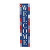 Evergreen American Classic Stars & Stripes Porch Leaner Welcome 46H