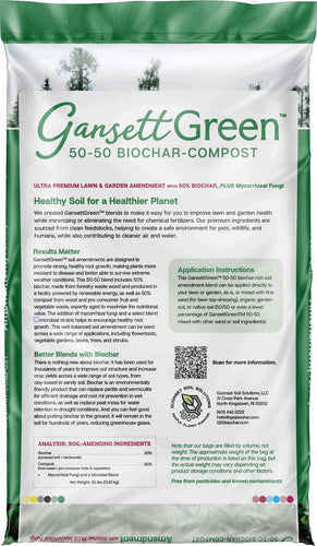 Quonset Soil Solutions GansettGreen™ 50-50 Biochar-Compost Ultra Premium Soil Amendment Blend