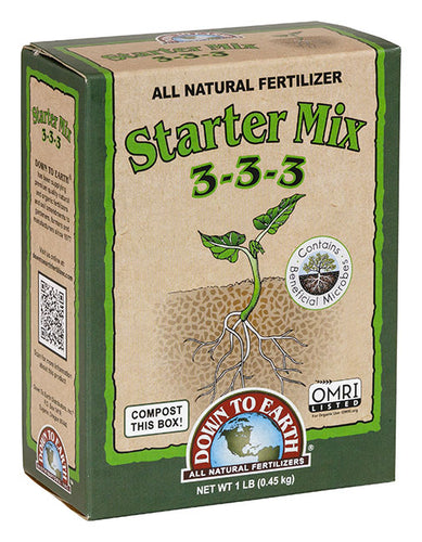 Down To Earth Starter Mix 3-3-3 Fertilizer