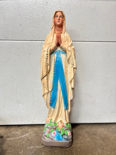 HAND PAINTED OUR LADY LOURDES LG