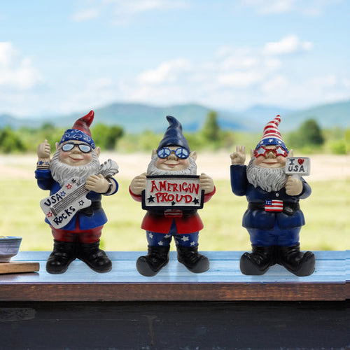 Alpine Gnome Patriotic Statuary