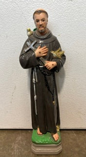 HAND PAINTED ST FRANCIS SM