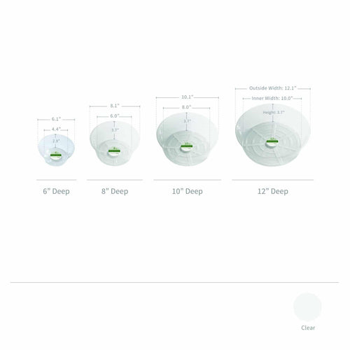 Crescent Garden Clear Deep Plastic Plant Saucers