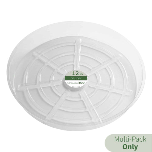 Crescent Garden Clear Plant Saucers
