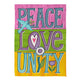 Evergreen Mini Flag Garden Peace & Love