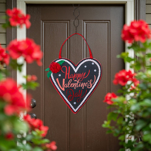Evergreen Valentine's Day Pearls Door Decor