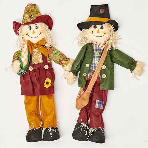 Worth Imports 24 Standing Scarecrow w/ Sack or Corn