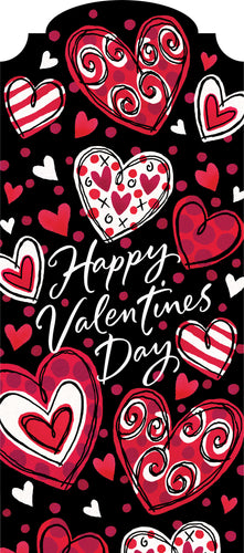 Custom Decor Black and Red Hearts-YarDecor