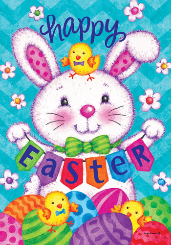 Custom Decor Bunny and Egg-Flag Decorative Flag