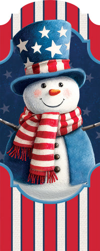 Custom Decor YarDecor-Patriotic Snowman