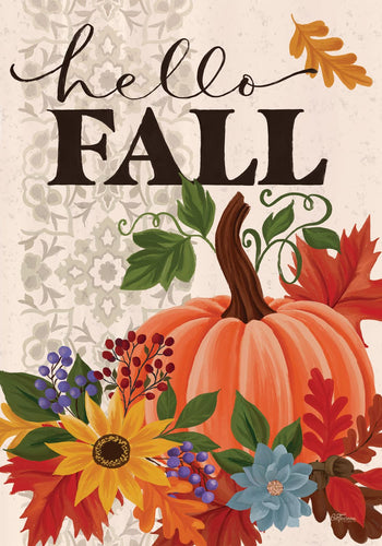 Custom Decor Hello Fall-Flag