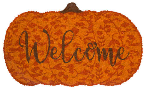 Briarwood Lane Welcome Pumpkin Fall Natural Fiber Coir Doormat