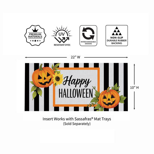 Evergreen Doormat Insert Striped Halloween