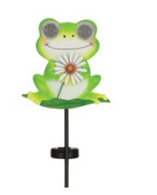 Regal Art & Gift  Eye Roller Solar Stake Frog