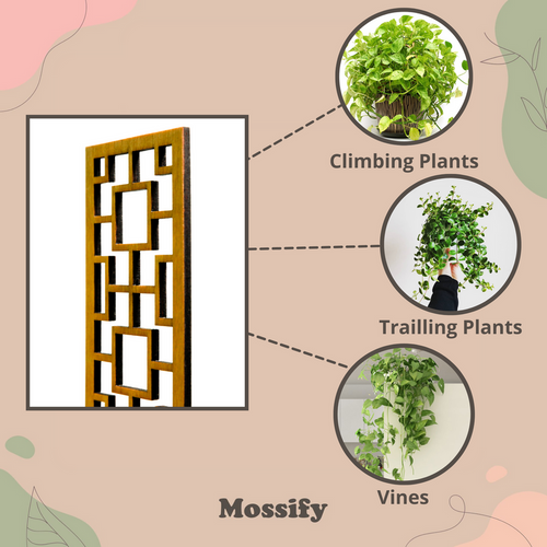 Mossify Tropical Squares Wooden Trellis