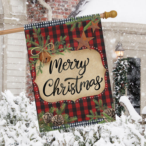 Briarwood Lane Farmhouse Merry Christmas House Flag