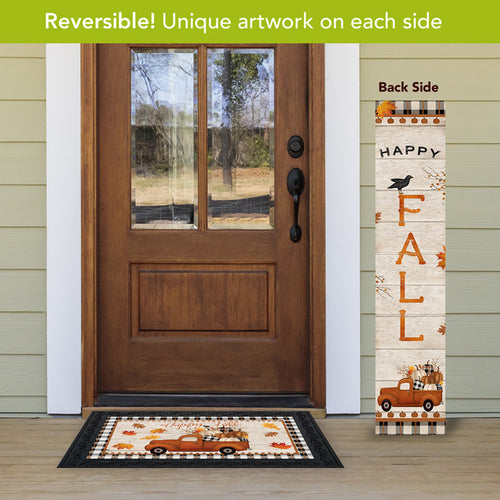 Briarwood Lane Fall Winter Truck Pine Reversible Porch Leaner