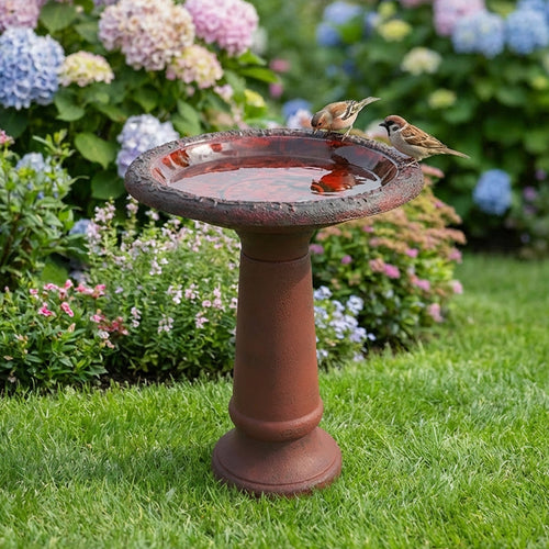 ALGREEN  20 Accerra Red Birdbath