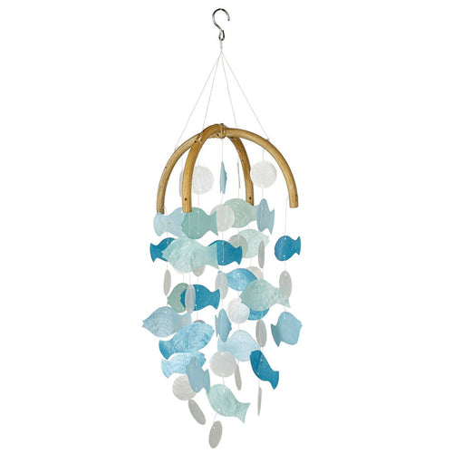 Woodstock Chimes Fish Capiz Chime Round