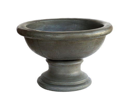 Athens Stone Casting Round Edge Bowl on Pedestal