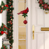 Alpine Cardinal Bird with Bell Hanging Decor