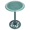 Alpine Aged Green Pedestal Birdbath with Scrollwork