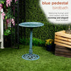 Alpine Aged Green Pedestal Birdbath with Scrollwork