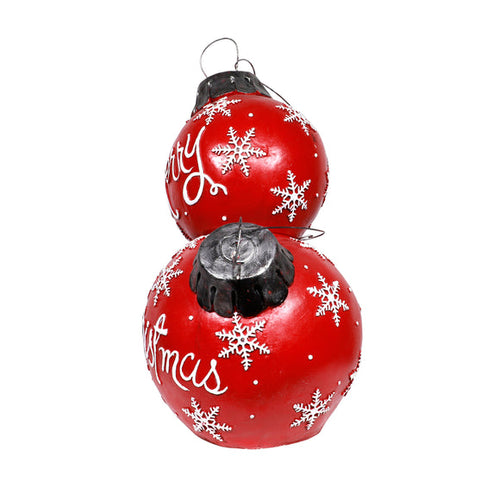 Alpine Merry Christmas Stacked Ornament Statue w/Color Changing LEDs