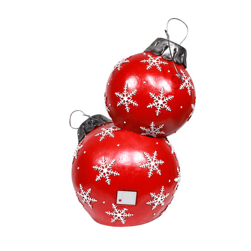 Alpine Merry Christmas Stacked Ornament Statue w/Color Changing LEDs