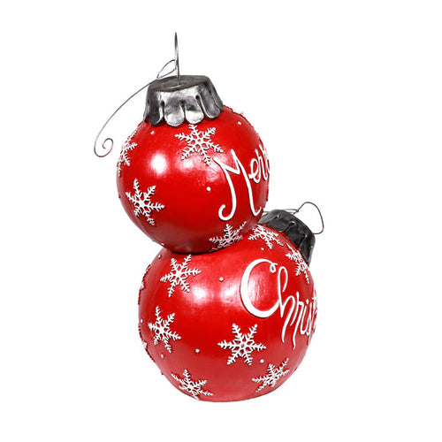 Alpine Merry Christmas Stacked Ornament Statue w/Color Changing LEDs