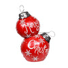 Alpine Merry Christmas Stacked Ornament Statue w/Color Changing LEDs