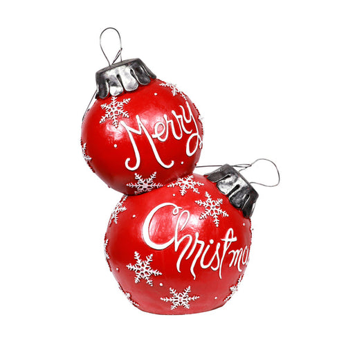 Alpine Merry Christmas Stacked Ornament Statue w/Color Changing LEDs
