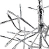 Alpine White Snowflake Hanging Ornament with Cool White LEDs Sm
